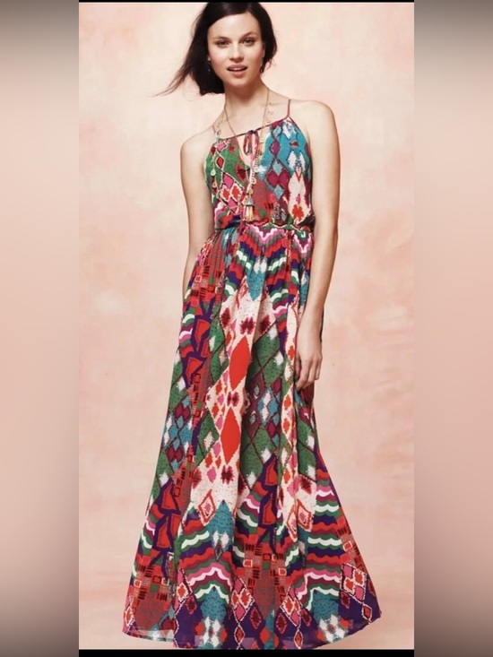 Maeve Dresses & Skirts - MAEVE Tarana maxi printed dress size 8
